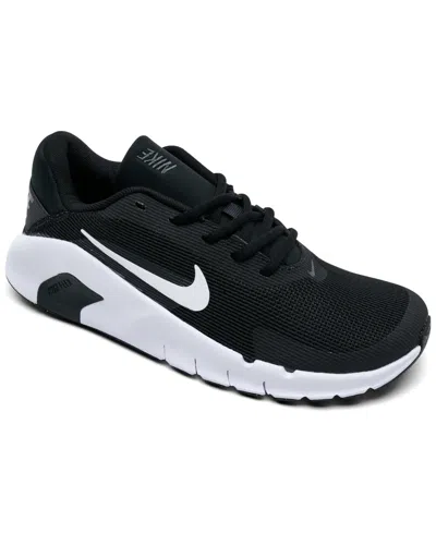 Nike Women's Flex Train Workout Sneakers From Finish Line In Black,white