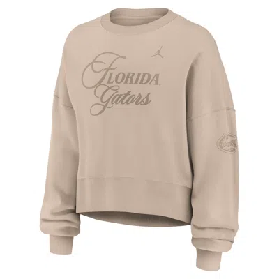 Nike Women's Florida Neutral Stance Collection Phoenix Jordan Brand College Oversized Pullover Hoodie In Brown