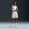 Nike Women's Fly Crossover Basketball Shorts In Sail/stadium Green/green