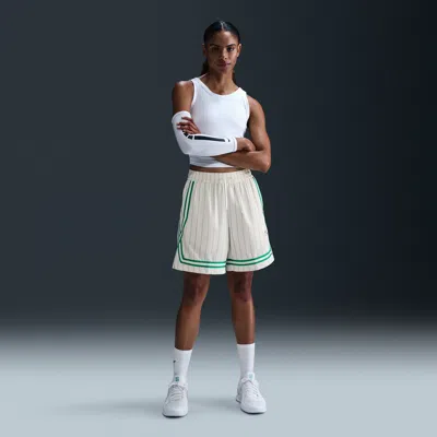 Nike Women's Fly Crossover Basketball Shorts In Sail/stadium Green/green