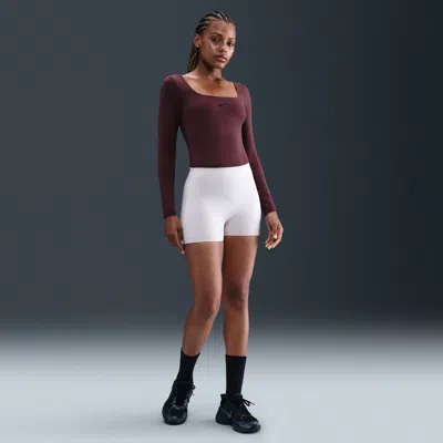 Nike Women's Form Long-sleeve Bodysuit In Red