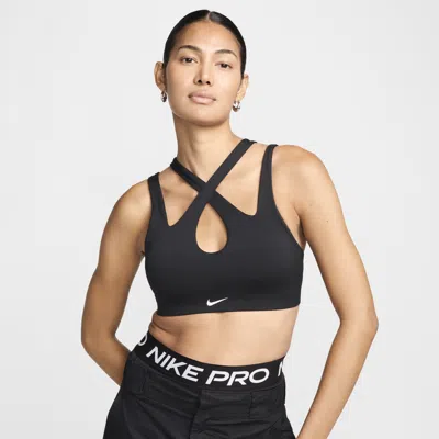 Nike Women's Freestyle Light-support Padded Sports Bra In Black