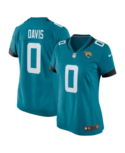 Nike Women's Gabe Davis Teal Jacksonville Jaguars Team Game Player Jersey In Blue