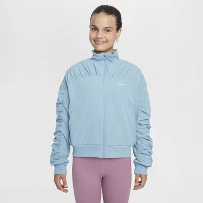 Nike Women's Girls' Dri-fit Training Jacket In Blue