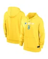 Nike Gold Boston Red Sox City Connect Authentic Collection Performance Pullover Hoodie In White