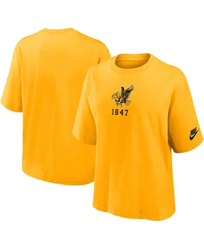 Nike Women's Gold Iowa Hawkeyes Boxy Legacy Established T-shirt