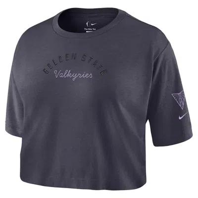 Nike Women's Golden State Valkyries Cropped T-shirt In Blue