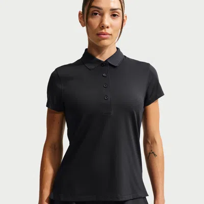 Nike Women's Golf Club Dri-fit Uv Short-sleeve Golf Polo In Black