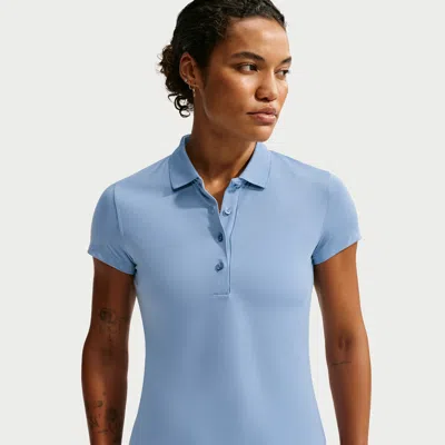 Nike Women's Golf Club Dri-fit Uv Short-sleeve Golf Polo In Blue
