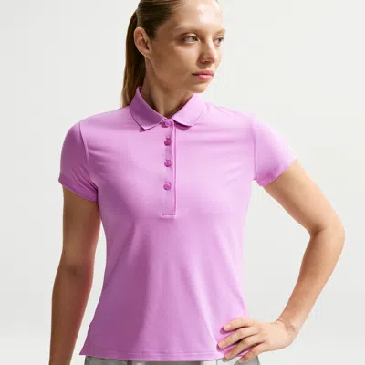 Nike Women's Golf Club Dri-fit Uv Short-sleeve Golf Polo In Purple