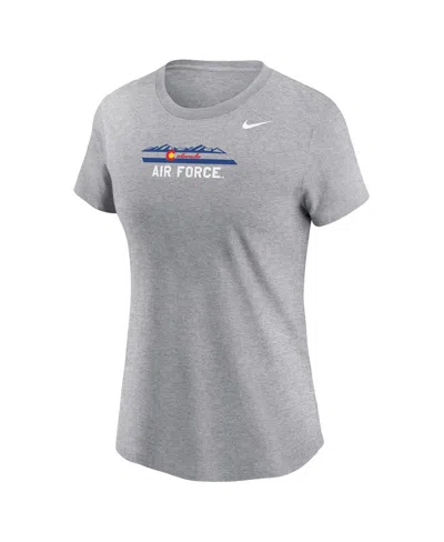 Nike Women's Gray Air Force Falcons Apls Fighting Falcon Collection Rivalry T-shirt
