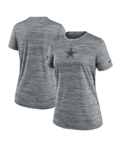 Nike Women's Gray Dallas Cowboys Sideline Velocity Performance T-shirt