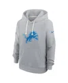 Nike Gray Detroit Lions Sideline Standard Issue Initial Home Dri-fit Hoodie In Gray