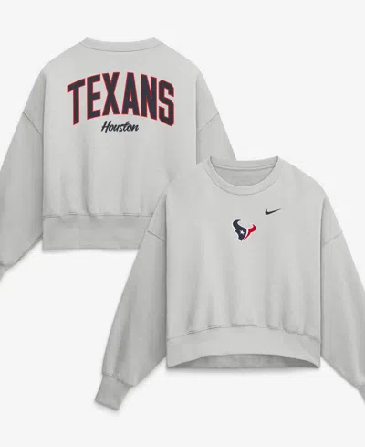 Nike Women's Gray Houston Texans Oversized Primetime Phoenix Fleece Sweatshirt