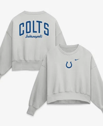 Nike Women's Gray Indianapolis Colts Oversized Primetime Phoenix Fleece Sweatshirt