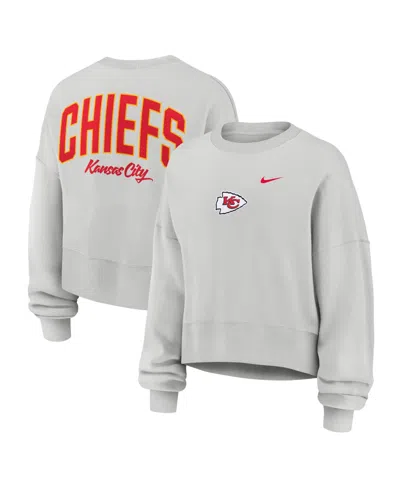 Nike Women's Gray Kansas City Chiefs Oversized Primetime Phoenix Fleece Sweatshirt