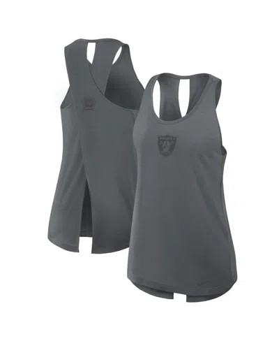 Nike Gray Las Vegas Raiders Glory Crisscross Performance Tank Top