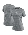 Nike Women's Heather Gray New England Patriots Offensive Line Velocity Performance T-shirt In Gray