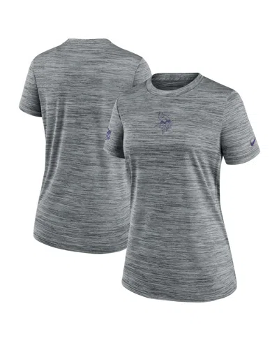 Nike Women's Gray Minnesota Vikings Sideline Velocity Performance T-shirt