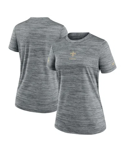 Nike Women's Gray New Orleans Saints Sideline Velocity Performance T-shirt