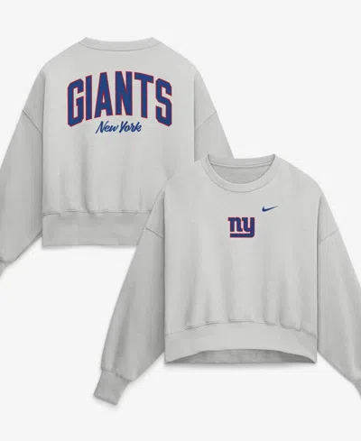 Nike Women's Gray New York Giants Oversized Primetime Phoenix Fleece Sweatshirt