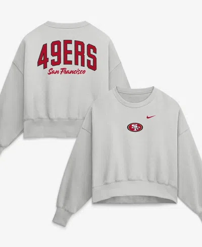 Nike Women's Gray San Francisco 49ers Oversized Primetime Phoenix Fleece Sweatshirt