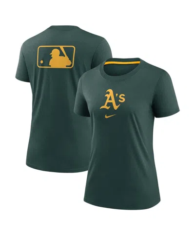 Nike Women's Green Athletics Authentic Collection Early Work Tri-blend T-shirt