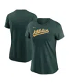 Nike Women's Green Athletics Fuse Wordmark T-shirt In Green