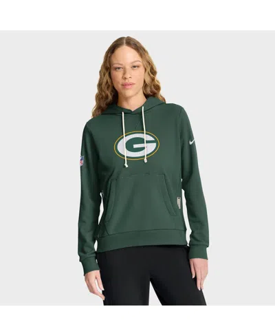 Nike Green Green Bay Packers Sideline Standard Issue Initial Home Dri-fit Hoodie