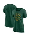 Nike Green Green Bay Packers Vintage Graphic Tri-blend Scoop Neck T-shirt In Green