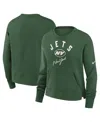 Nike Green New York Jets High Hip Fleece Pullover Sweatshirt In Green