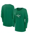 Nike Women's Green New York Jets Rewind Playback Icon Performance Pullover Sweatshirt In Green