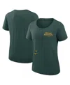 Nike Green Oakland Athletics Authentic Collection Performance Scoop Neck T-shirt In Green