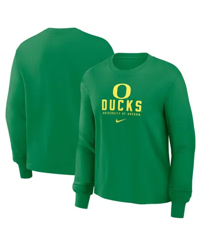 Nike Green Oregon Ducks Primetime University Boxy Long Sleeve T-shirt