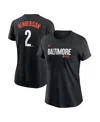 Nike Women's Gunnar Henderson Black Baltimore Orioles 2024 City Connect Fuse Player Name Number T-shirt In Black