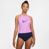 Nike Women's Gymnastics Halter Neck Performance Leotard In Purple