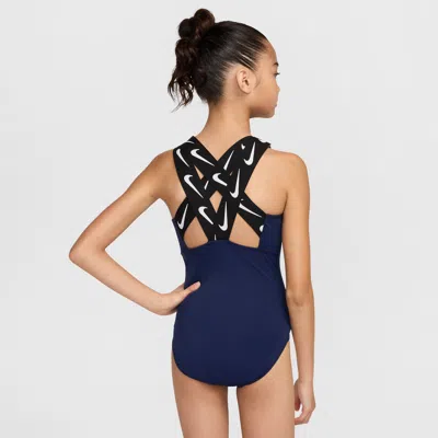 Nike Women's Gymnastics Navy Strappy Performance Leotard