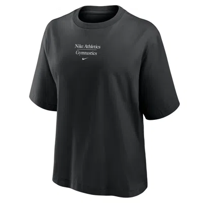 Nike Women's Gymnastics Short-sleeve Boxy T-shirt In Black