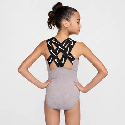 Nike Women's Gymnastics Strappy Performance Leotard In Grey