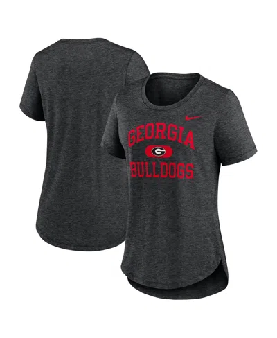 Nike Women's Heather Black Georgia Bulldogs Blitz T-shirt