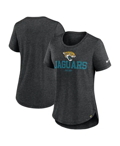 Nike Women's Heather Black Jacksonville Jaguars Fashion Tri-blend T-shirt