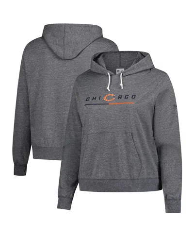 Nike Women's Heather Charcoal Chicago Bears Pullover Hoodie In Gray