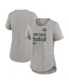 Nike Women's Heather Charcoal New York Jets Fashion Tri-blend T-shirt In Heather Charcoal