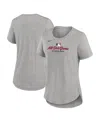 Nike Women's Heather Gray 2025 Mlb All-star Game Wordmark Tri-blend T-shirt