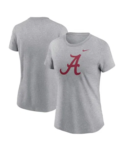 Nike Women's Heather Gray Alabama Crimson Tide Primetime Evergreen Logo T-shirt