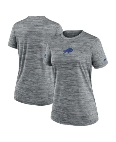 Nike Women's Heather Gray Buffalo Bills Offensive Line Velocity Performance T-shirt