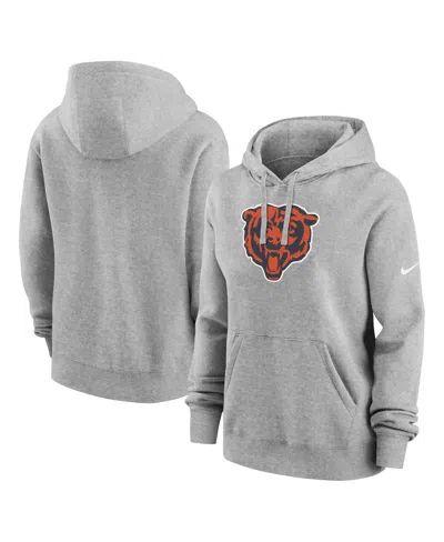 Nike Women's Heather Gray Chicago Bears Club Fleece Pullover Hoodie