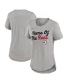 Nike Heather Gray Cincinnati Reds Script Tri-blend T-shirt In Gray