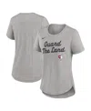 Nike Heather Gray Cleveland Guardians Script Tri-blend T-shirt In Gray