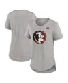 Nike Women's Heather Gray Florida State Seminoles Legacy Tri-blend T-shirt In Heather Gray